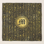 Monogramm-ägyptische alte Goldhieroglyphen Schal<br><div class="desc">Monogramm-ägyptische alte Goldhieroglyphen</div>