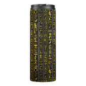 Monogramm-ägyptische alte Goldhieroglyphen Thermosbecher (Rückseite)
