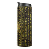 Monogramm-ägyptische alte Goldhieroglyphen Thermosbecher (Nach rechts gedreht)