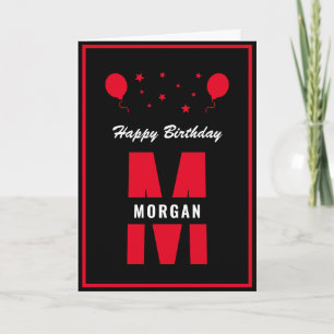 Monogramm Alles Gute zum Geburtstag jedes Alter Sc Karte