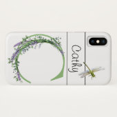 Monogramm Alphabet C Lavendel Eukalyptus Dragonfly Case-Mate iPhone Hülle (Rückseite (Horizontal))