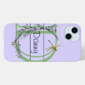 Monogramm Alphabet D Lavendel Eukalyptus Dragonfly Case-Mate iPhone Hülle (Rückseite (Horizontal))