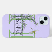 Monogramm-Alphabet H Lavendel Eukalyptus Dragonfly Case-Mate iPhone Hülle (Rückseite (Horizontal))