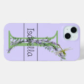 Monogramm Alphabet I Lavender Eukalyptus Dragonfly Case-Mate iPhone Hülle (Rückseite (Horizontal))