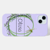 Monogramm Alphabet O Lavender Eukalyptus Dragonfly Case-Mate iPhone Hülle (Rückseite (Horizontal))