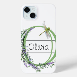 Monogramm Alphabet O Lavender Eukalyptus Dragonfly Case-Mate iPhone Hülle