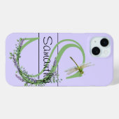 Monogramm Alphabet S Lavendel Eukalyptus Dragonfly Case-Mate iPhone Hülle (Rückseite (Horizontal))