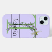 Monogramm Alphabet T Lavendel Eukalyptus Dragonfly Case-Mate iPhone Hülle (Rückseite (Horizontal))