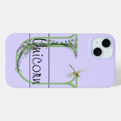 Monogramm Alphabet U Lavender Eukalyptus Dragonfly Case-Mate iPhone Hülle (Rückseite (Horizontal))