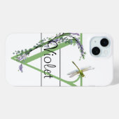 Monogramm Alphabet V Lavendel Eukalyptus Dragonfly Case-Mate iPhone Hülle (Rückseite (Horizontal))