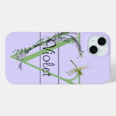 Monogramm Alphabet V Lavendel Eukalyptus Dragonfly Case-Mate iPhone Hülle (Rückseite (Horizontal))