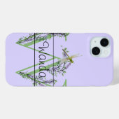 Monogramm-Alphabet W Lavender Eukalyptus Dragonfly Case-Mate iPhone Hülle (Rückseite (Horizontal))