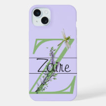 Monogramm Alphabet Z Lavender Eukalyptus Dragonfly