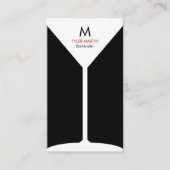 Monogramm-als Barmixer arbeitende Visitenkarte - (Vorderseite)