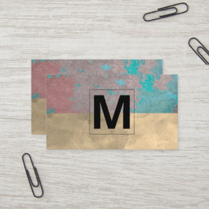 Monogramm Alte Grungy-Hintergrund Visitenkarte