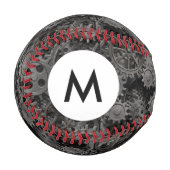 Monogramm alte rostige Metallgänge oder Maschinent Baseball (Vorderseite Links)