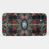 Monogramm alter Blumengarten Case-Mate iPhone Hülle (Rückseite (Horizontal))
