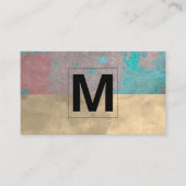 Monogramm | Alter grungy Hintergrund Visitenkarte (Vorderseite)