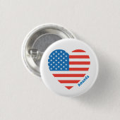 Monogramm Amerikanische USA-Flagge 4. Juli Persona Button (Vorne & Hinten)