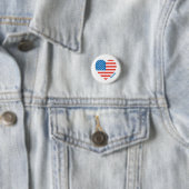 Monogramm Amerikanische USA-Flagge 4. Juli Persona Button (Beispiel)