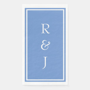 Monogramm Ampersand Buchstabe Kornblumenblau Hochz Serviette