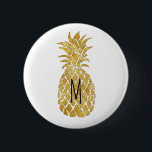 Monogramm-Ananas Button<br><div class="desc">Monogramm-Ananas</div>