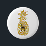 Monogramm-Ananas Button<br><div class="desc">Monogramm-Ananas</div>