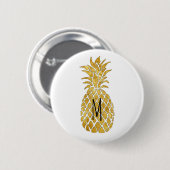 Monogramm-Ananas Button (Vorne & Hinten)
