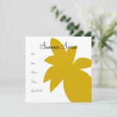 Monogramm Ananas Einladung (Stehend Vorderseite)