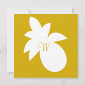 Monogramm Ananas Einladung (Rückseite)