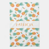 Monogramm Ananas Fruchtmuster Geschirrtuch (Vertikal)