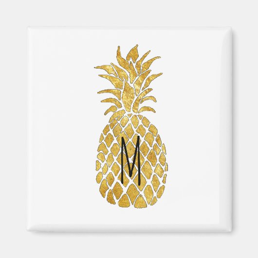 Monogramm-Ananas Magnet (Vorne)