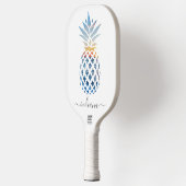 Monogramm Ananas Tropischer Strand Custom Pickleball Schläger (Links)