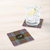 Monogramm-AndersonTartan Rechteckiger Pappuntersetzer (Vor Ort)