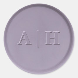 Monogramm Anfänger-Lavendel-Wachs-Siegel-Aufkleber Runder Aufkleber