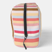 Monogramm Anfänger, moderner Nudelkandy Streifen Waschbeutel (Rechts)