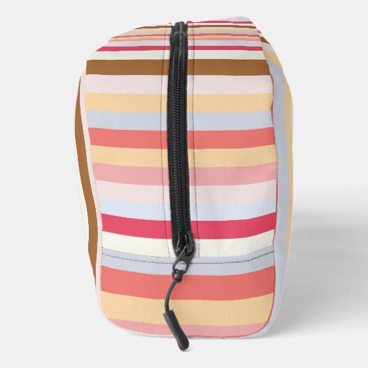 Monogramm Anfänger, moderner Nudelkandy Streifen Waschbeutel (Rechts)