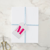 Monogramm, anfänglich pink fuchsia weiß geschenkanhänger (Mit Garn)