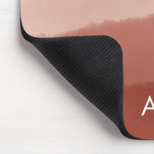 Monogramm anfänglicher Kupferrost Ombre Mousepad (Ecke)