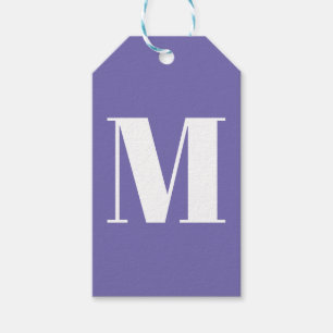 Monogramm anfänglicher periwinkle weiß anpassen geschenkanhänger