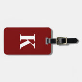 Monogramm Anfangs Burgunderrot Marine Geschenk Gef Gepäckanhänger (Vorderseite horizontal)
