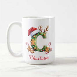 Monogramm Anfangs c Ingwer Männer Frohe Weihnachte Kaffeetasse