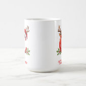 Monogramm Anfangs c Schneeflocken frohe Weihnachte Kaffeetasse (Mittel)