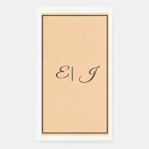Monogramm Anfangs Retro Schrift Korallen Orange Ho Serviette