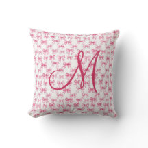 Monogramm Anfangs Rosa Schleife Coquette Ästhetik