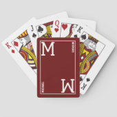 Monogramm ( Anfangs und Name) Benutzerdefiniert du Spielkarten (Rückseite)