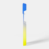Monogramm Anfangsblau und Gelb Ukraine Inspiriert iPhone Hülle (Linke Seite)