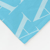 Monogramm Anfangsbuchstabe A, Aqua Blue Fleecedecke (Ecke)