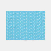 Monogramm Anfangsbuchstabe A, Aqua Blue Fleecedecke (Vorderseite (Horizontal))