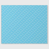 Monogramm Anfangsbuchstabe A, Aqua Blue Geschenkpapier (Flach)
